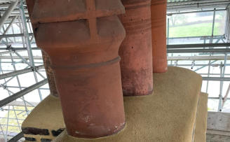 Chimney flaunching